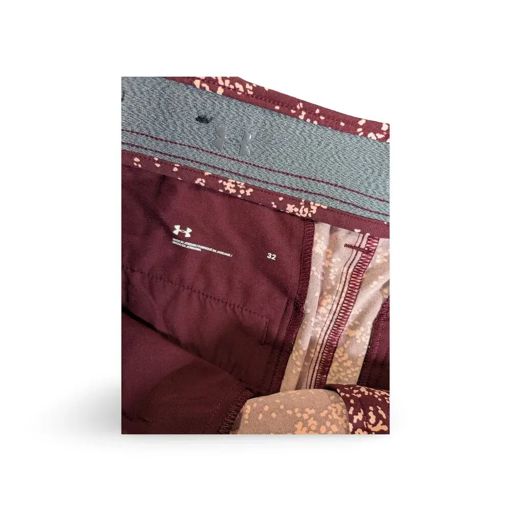 Under Armour Burgundy Performance Golf Shorts 32